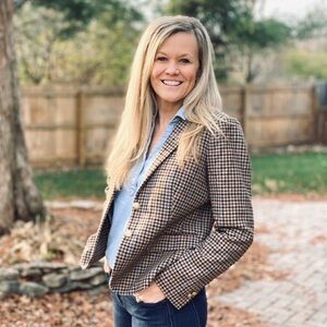 J.Crew Schoolboy Blazer houndstooth wool blend brass buttons size 10 like new